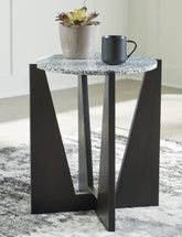 Luxury Living Gallery - Ashley Furniture - Tellrich Accent Table - Accent Table / Black/White - A4000616