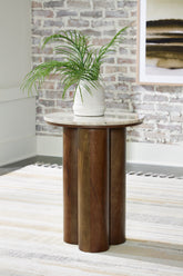 Luxury Living Gallery - Ashley Furniture - Henfield Accent Table - Accent Table / Beige/Brown - A4000623