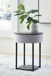 Luxury Living Gallery - Ashley Furniture - Sethlen Accent Table with Speaker - Accent Table with Speaker / Gray/Black - A4000641