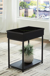 Luxury Living Gallery - Ashley Furniture - Gemmet Accent Table with Speaker - Accent Table with Speaker / Black - A4000643