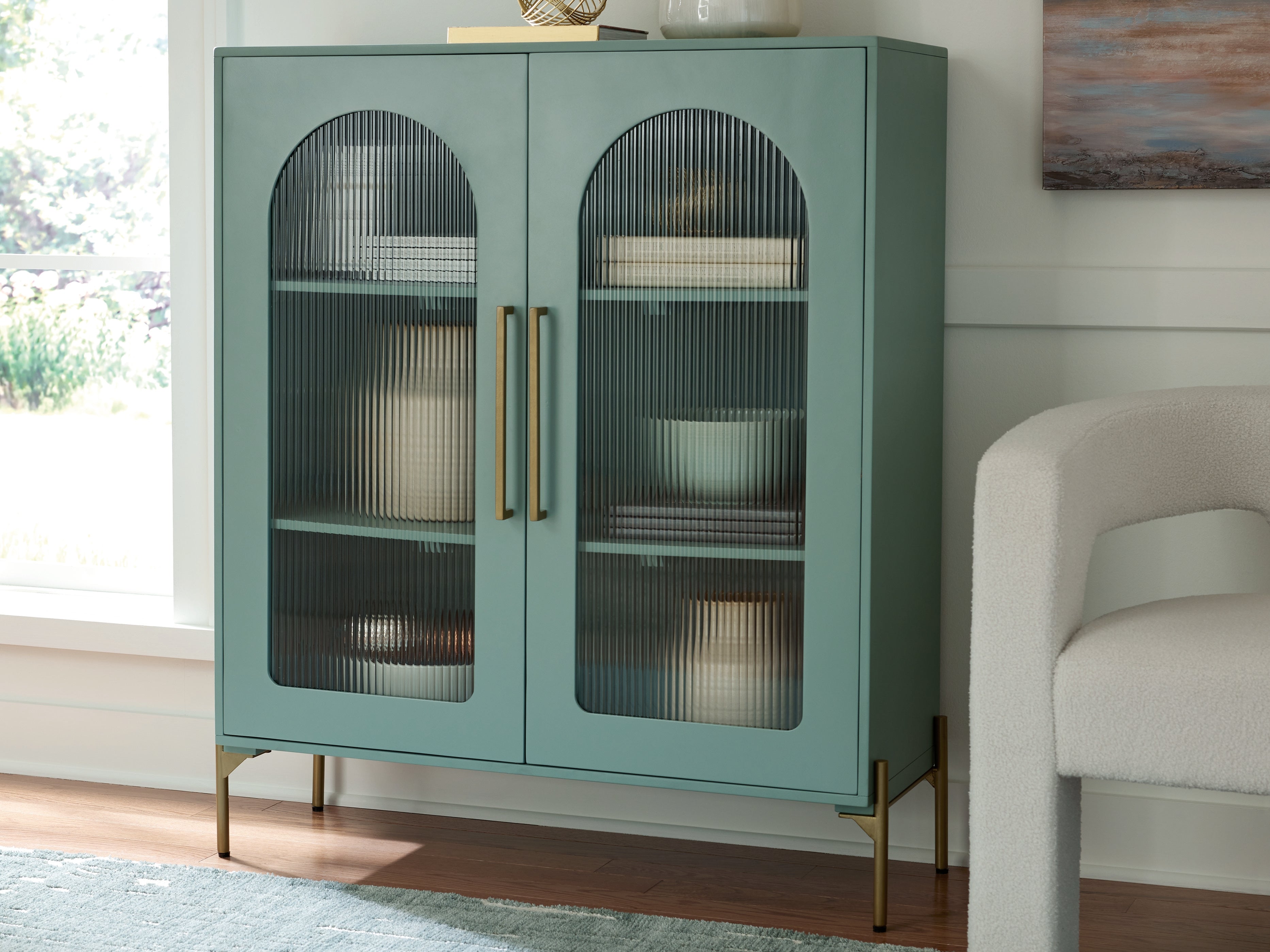 Luxury Living Gallery - Ashley Furniture - Adwen Accent Cabinet - Accent Cabinet / Light Green - A4000665