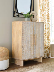 Luxury Living Gallery - Ashley Furniture - Dallinbury Accent Cabinet - Accent Cabinet / Natural/White Wash - A4000696
