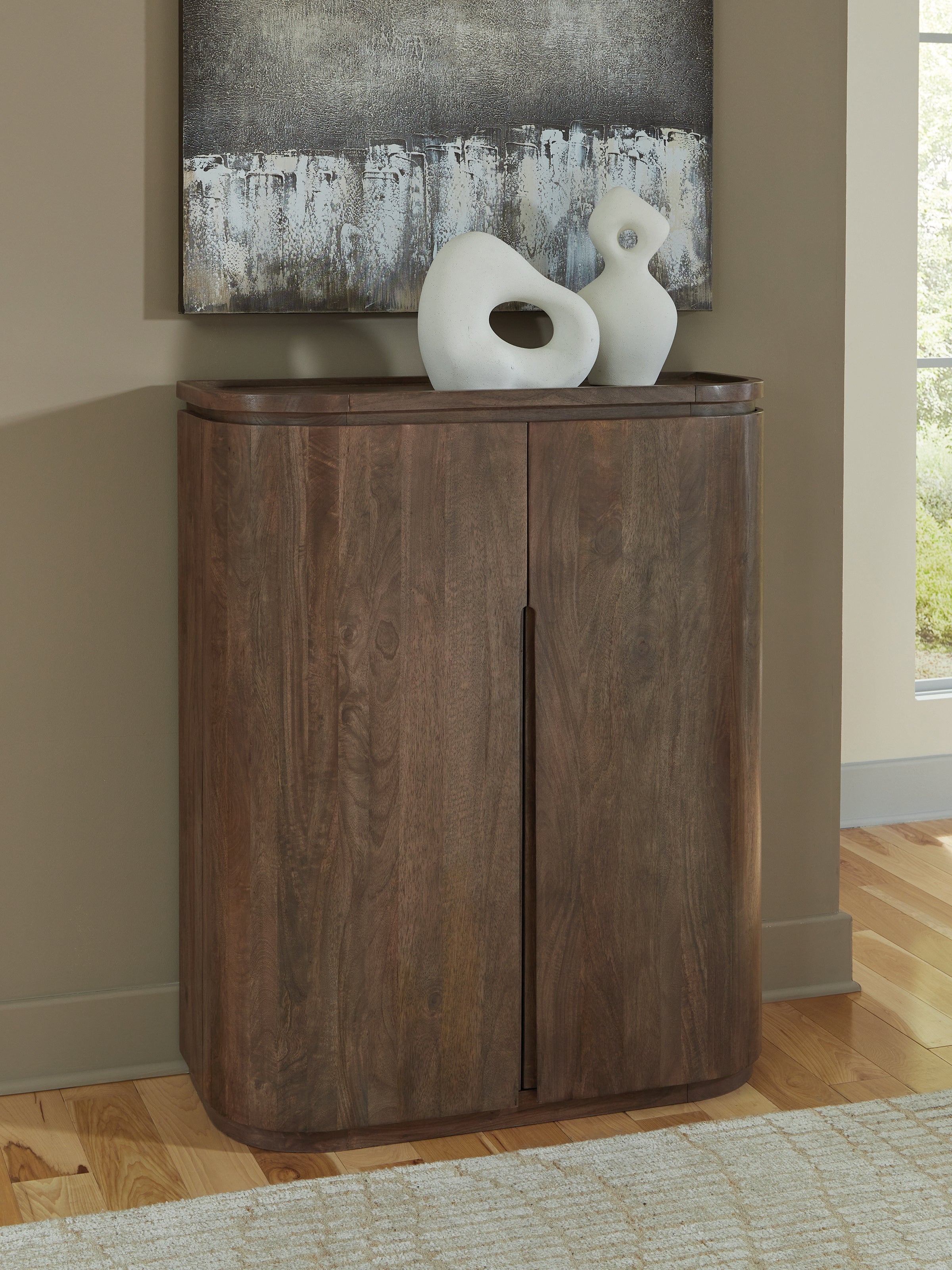 Luxury Living Gallery - Ashley Furniture - Landermont Bar Cabinet - Bar Cabinet / Medium Brown - A4000697
