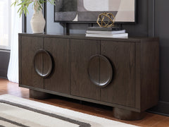 Luxury Living Gallery - Ashley Furniture - Veeda Accent Cabinet - Accent Cabinet / Dark Brown - A4000703