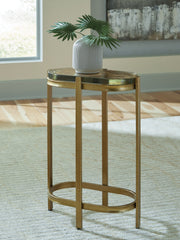 Luxury Living Gallery - Ashley Furniture - Porterville Accent Table - Accent Table / Gold Finish - A4000716