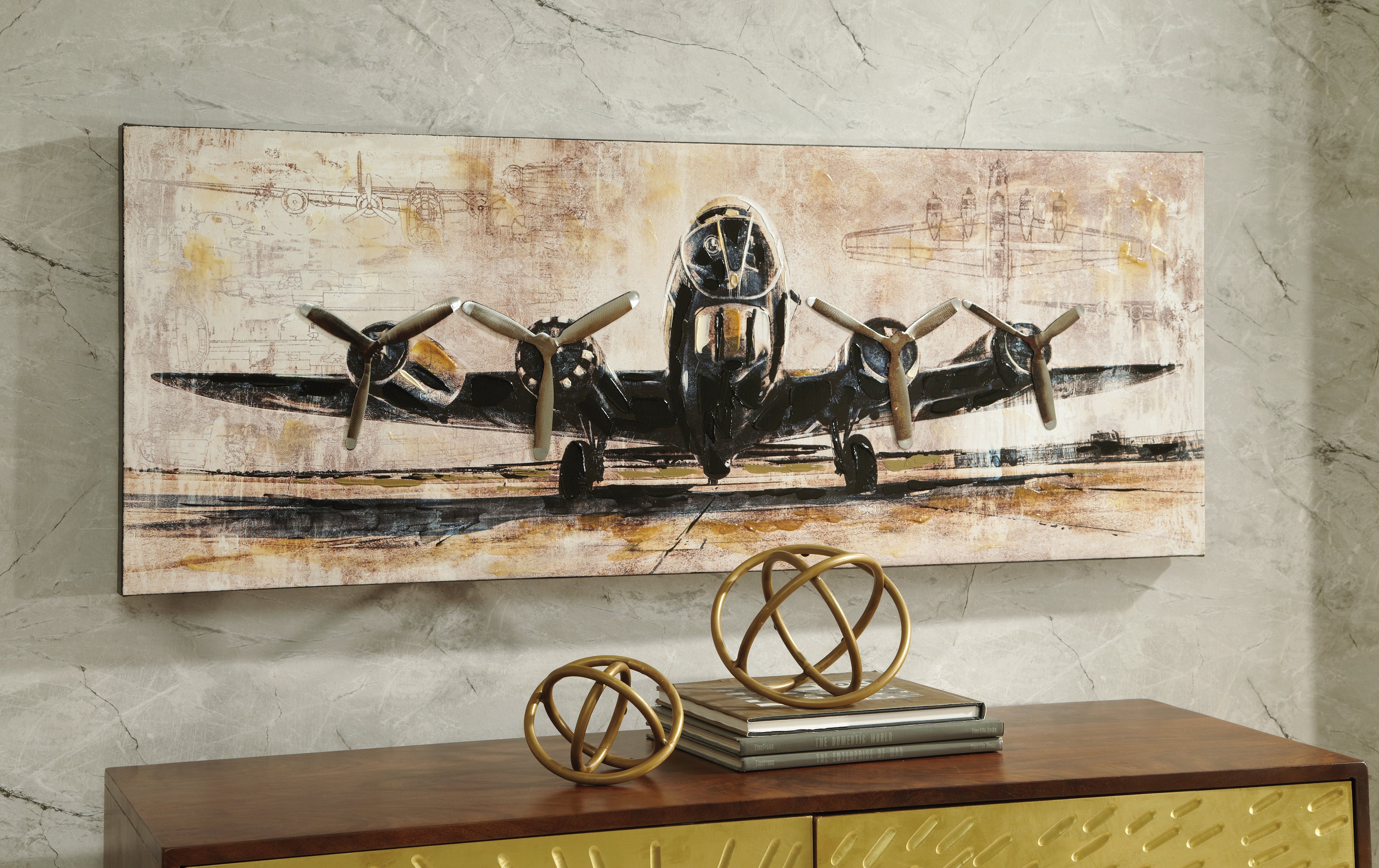 Luxury Living Gallery - Ashley Furniture - Kalene Wall Decor - Wall Art / Brown/Black - A8000152