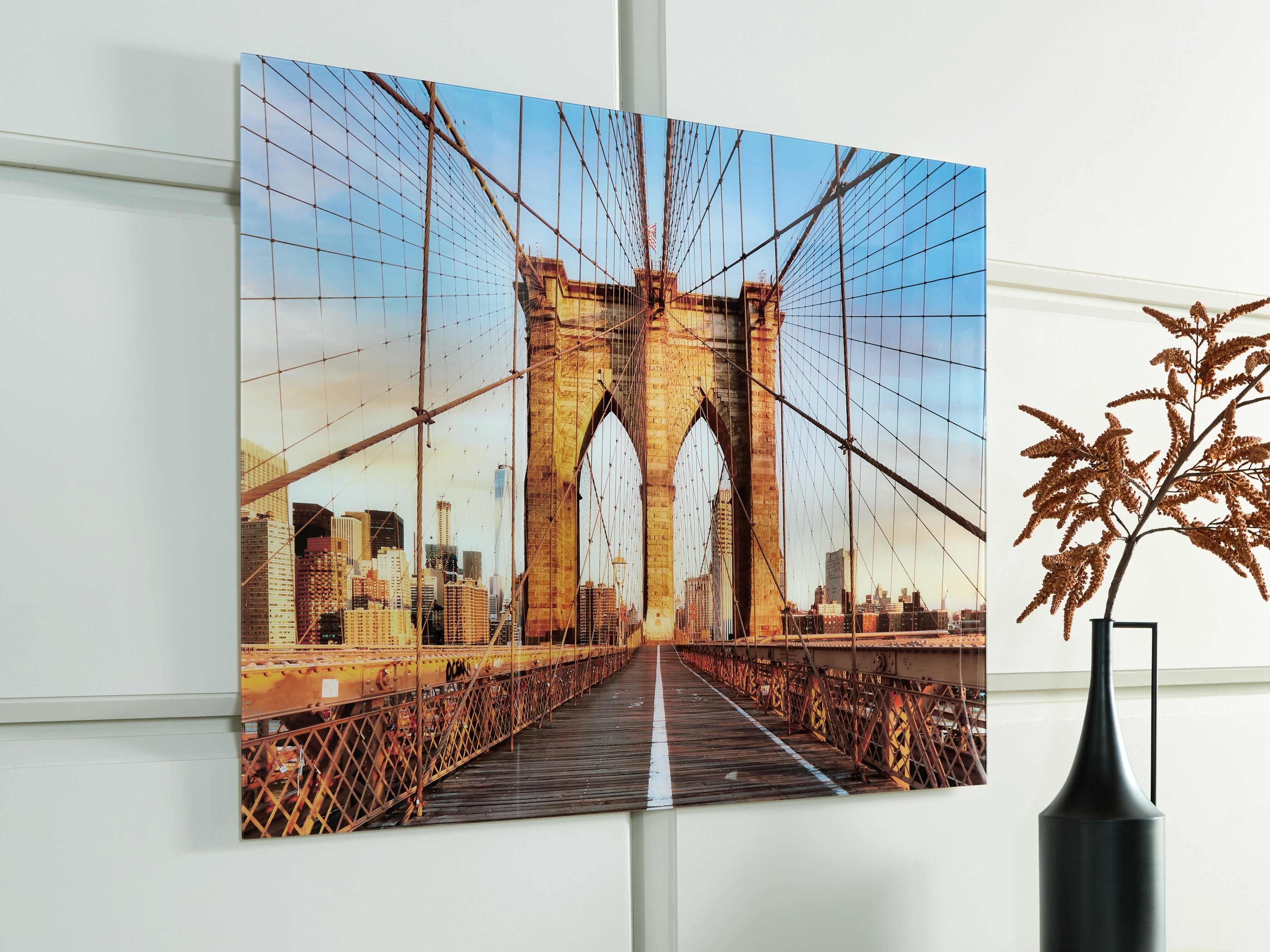 Luxury Living Gallery - Ashley Furniture - Shayward Wall Decor - Wall Art / Blue/Amber - A8000435