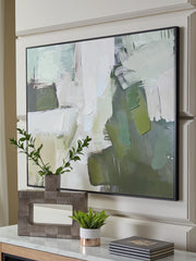 Luxury Living Gallery - Ashley Furniture - Vinick Wall Decor - Wall Art / Green/Gray/White - A8000459