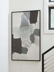 Luxury Living Gallery - Ashley Furniture - Adilson Wall Decor - Wall Art / White/Gray/Black - A8000463