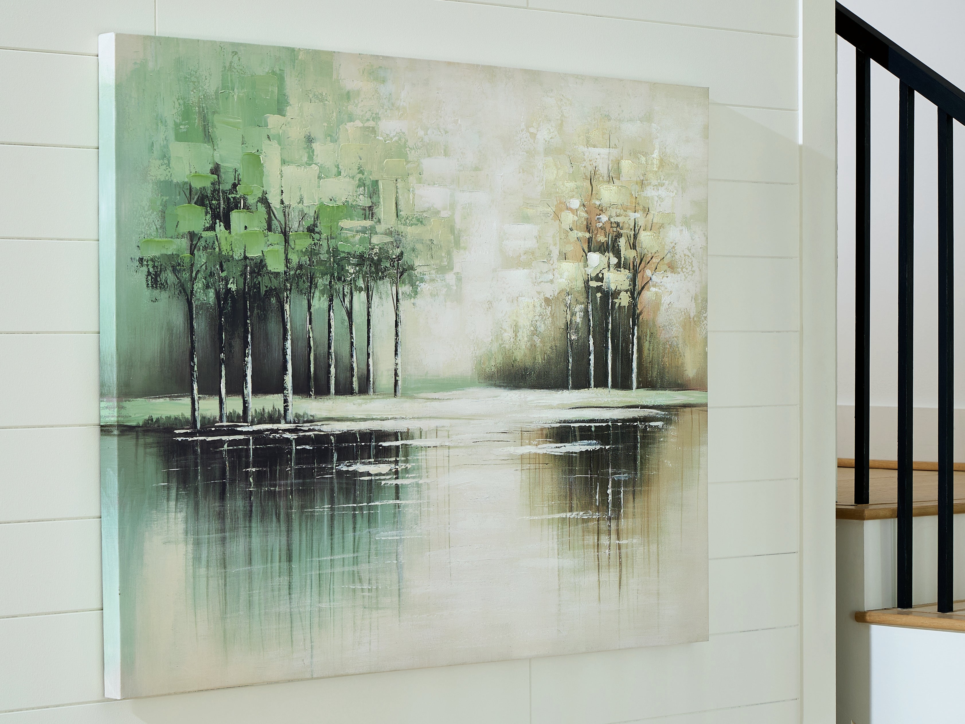 Luxury Living Gallery - Ashley Furniture - Garlenridge Wall Decor - Wall Art / Green/Tan/White - A8000470