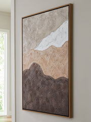 Luxury Living Gallery - Ashley Furniture - Fanthorne Wall Decor - Wall Art / Tan/Brown/White - A8000500