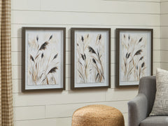 Luxury Living Gallery - Ashley Furniture - Honslow Wall Decor - Wall Art Set (3/CN) / Brown/Black/White - A8000506