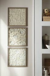 Luxury Living Gallery - Ashley Furniture - Odella Wall Decor - Wall Decor Set (3/CN) / Cream/Taupe - A8010009