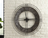 Luxury Living Gallery - Ashley Furniture - Ana Sofia Wall Decor - Wall Clock / Antique Gray - A8010068