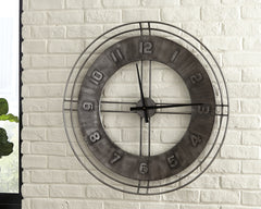 Luxury Living Gallery - Ashley Furniture - Ana Sofia Wall Decor - Wall Clock / Antique Gray - A8010068