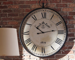 Luxury Living Gallery - Ashley Furniture - Augustina Wall Decor - Wall Clock / Antique Black - A8010110
