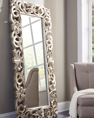 Luxury Living Gallery - Ashley Furniture - Lucia Mirror - Floor Mirror / Antique Silver Finish - A8010123