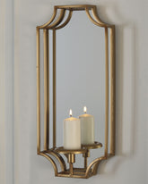Luxury Living Gallery - Ashley Furniture - Dumi Wall Decor - Wall Sconce / Gold Finish - A8010153