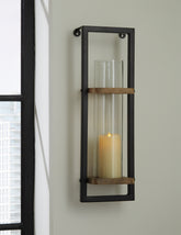 Luxury Living Gallery - Ashley Furniture - Colburn Wall Decor - Wall Sconce / Natural/Black - A8010171
