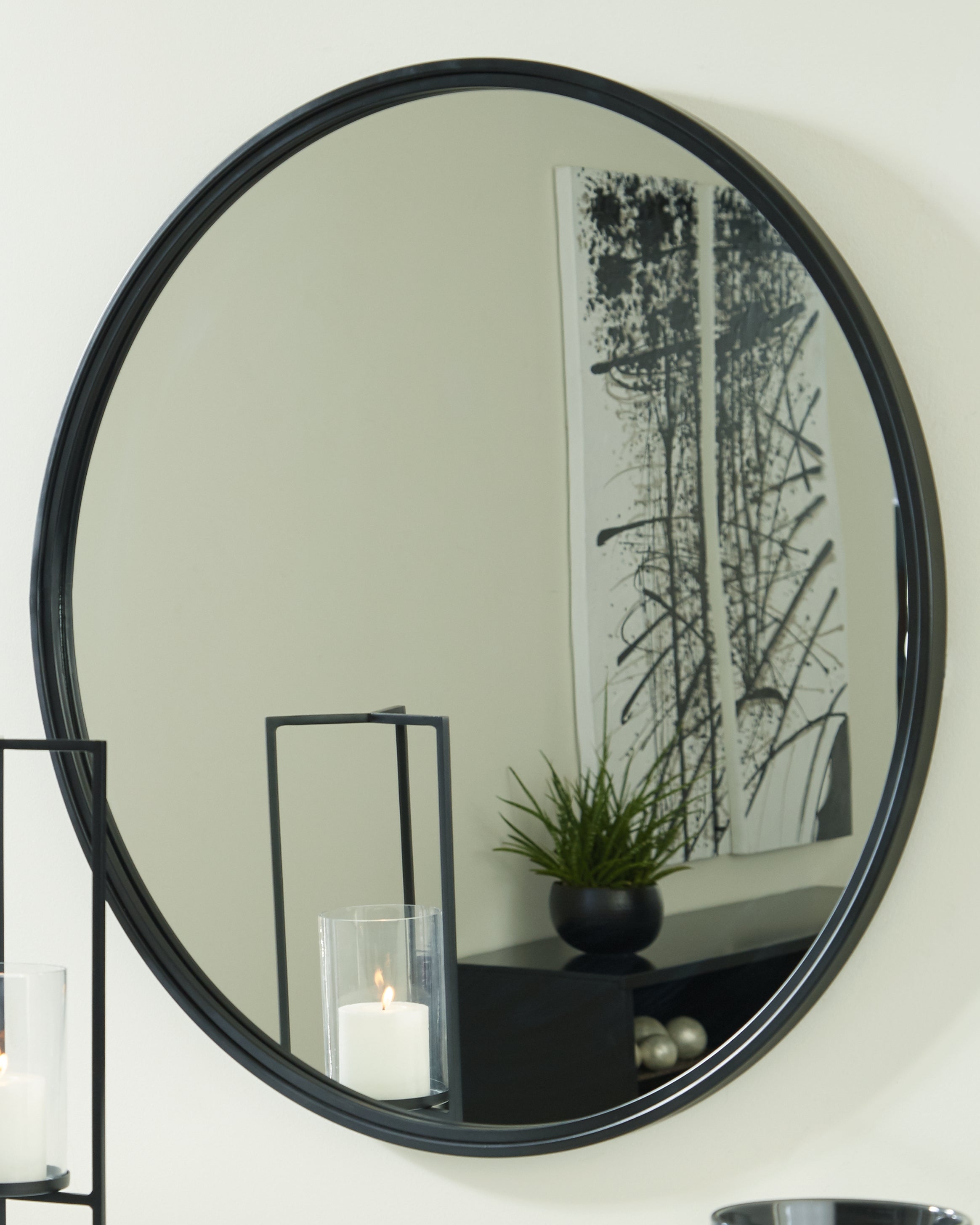 Luxury Living Gallery - Ashley Furniture - Brocky Mirror - Accent Mirror / White - A8010293