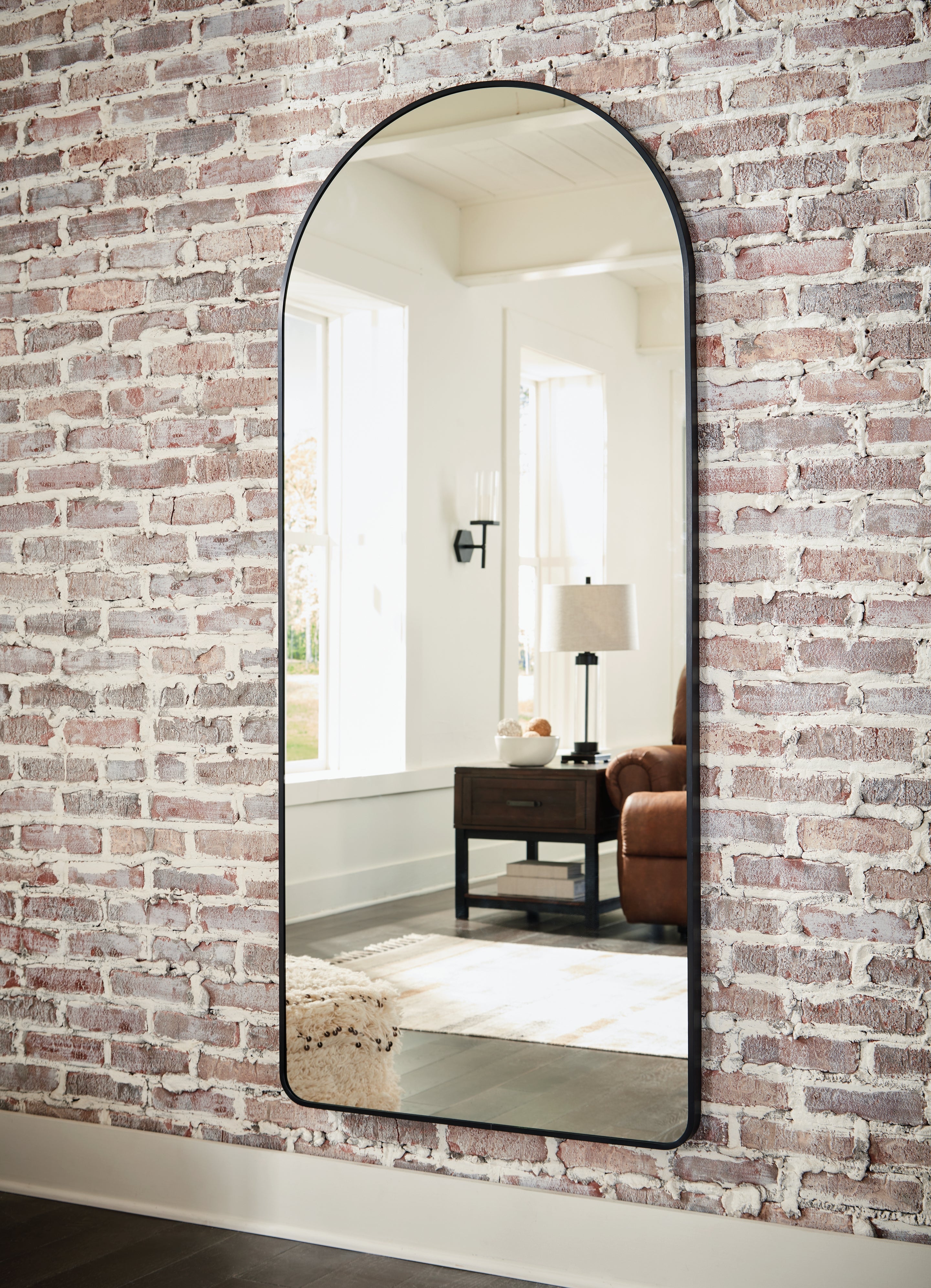 Luxury Living Gallery - Ashley Furniture - Sethall Mirror - Floor Mirror / Black - A8010307