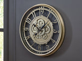 Luxury Living Gallery - Ashley Furniture - Gilover Wall Decor - Wall Clock / Champagne Finish - A8010386