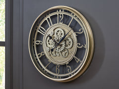 Luxury Living Gallery - Ashley Furniture - Gilover Wall Decor - Wall Clock / Champagne Finish - A8010386