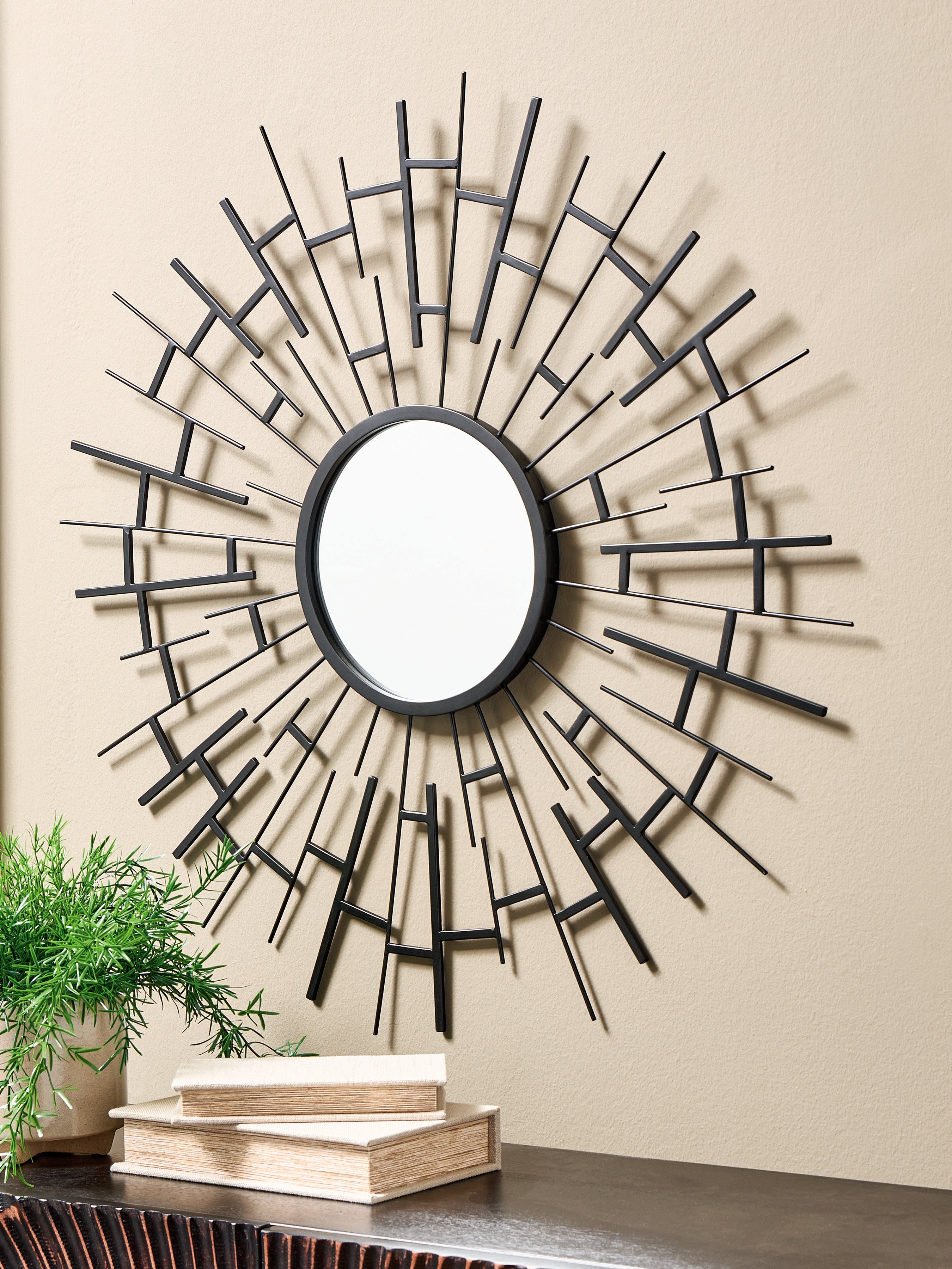 Luxury Living Gallery - Ashley Furniture - Garrenworth Mirror - Accent Mirror / Black - A8010391