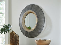 Luxury Living Gallery - Ashley Furniture - Dallmen Mirror - Accent Mirror / Black/Gold Finish - A8010407