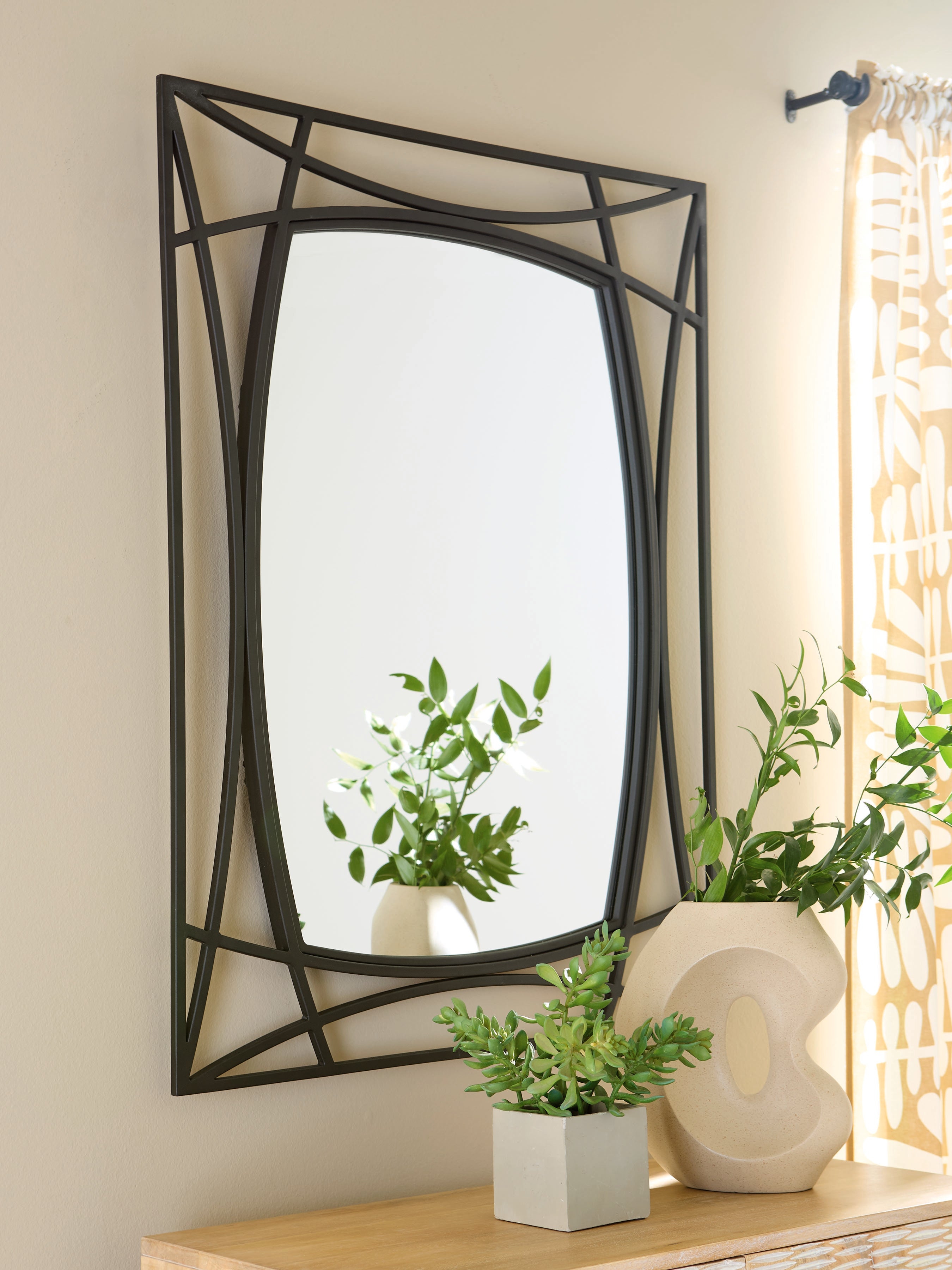 Luxury Living Gallery - Ashley Furniture - Freenville Mirror - Accent Mirror / Black - A8010408