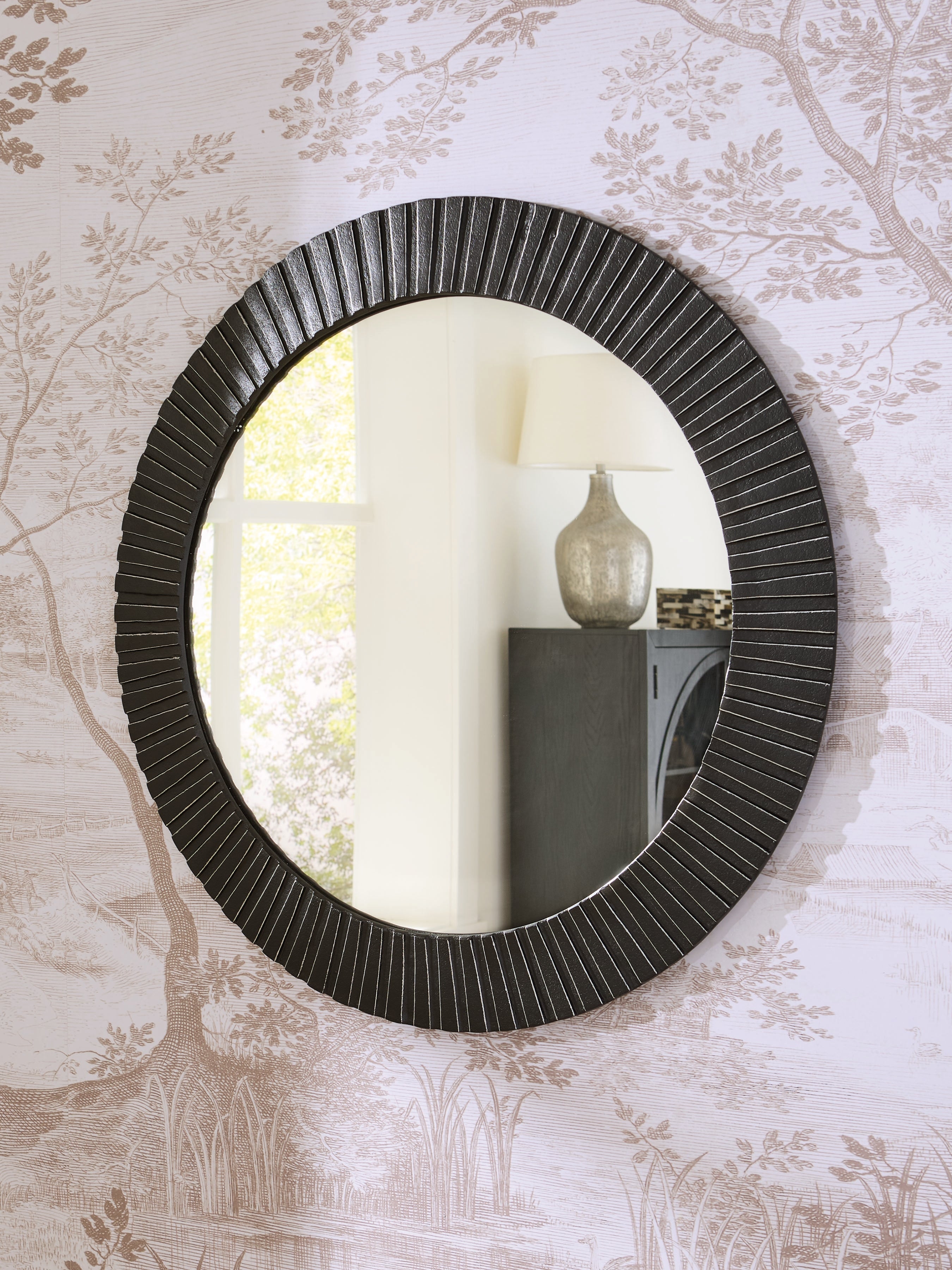 Luxury Living Gallery - Ashley Furniture - Ozias Mirror - Accent Mirror / Black - A8010417
