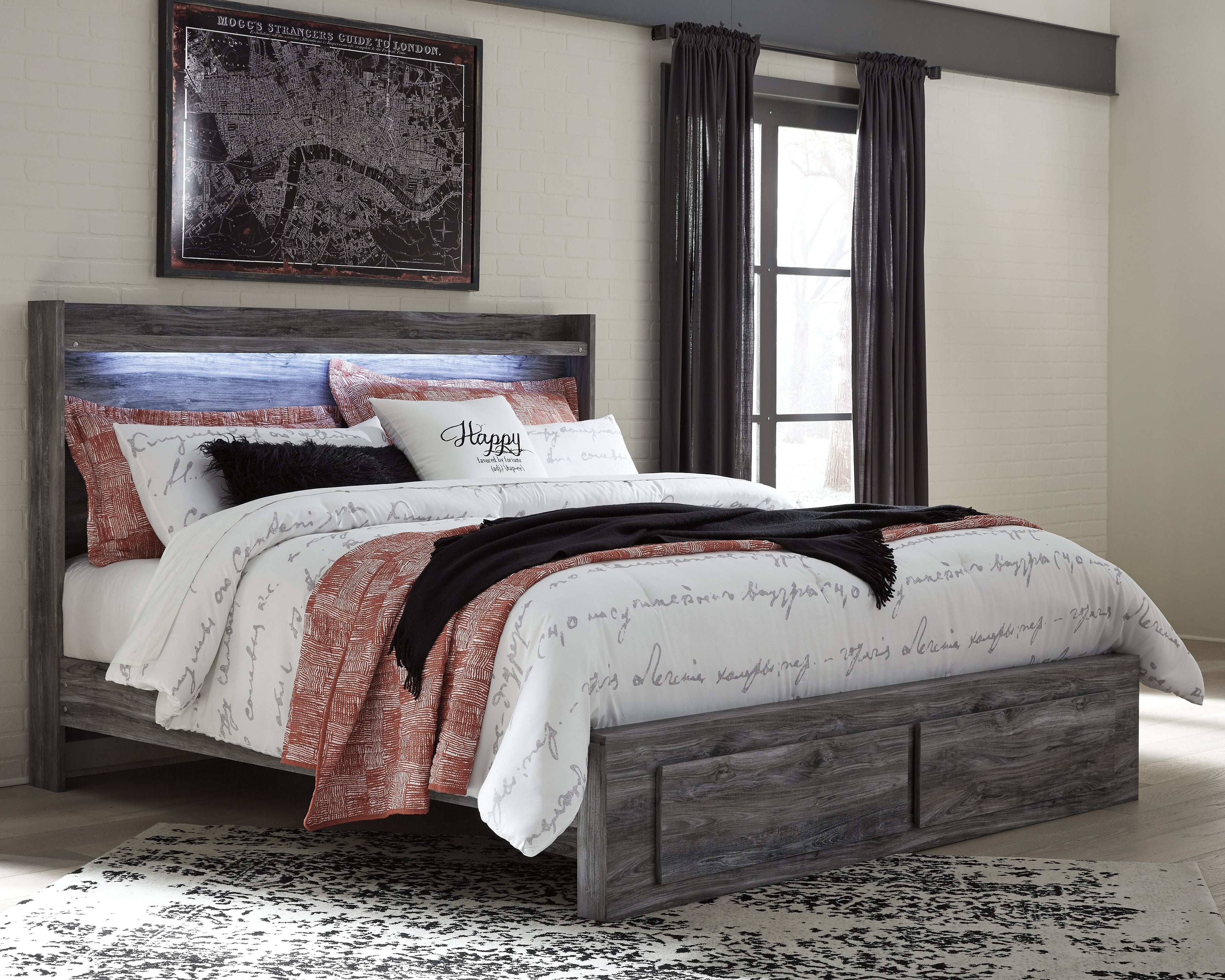 Luxury Living Gallery - Ashley Furniture - Baystorm Bedroom - Dresser and Mirror / Gray - B221B30