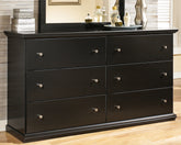 Luxury Living Gallery - Ashley Furniture - Maribel Bedroom - Twin Panel Bed / Black - B138B51