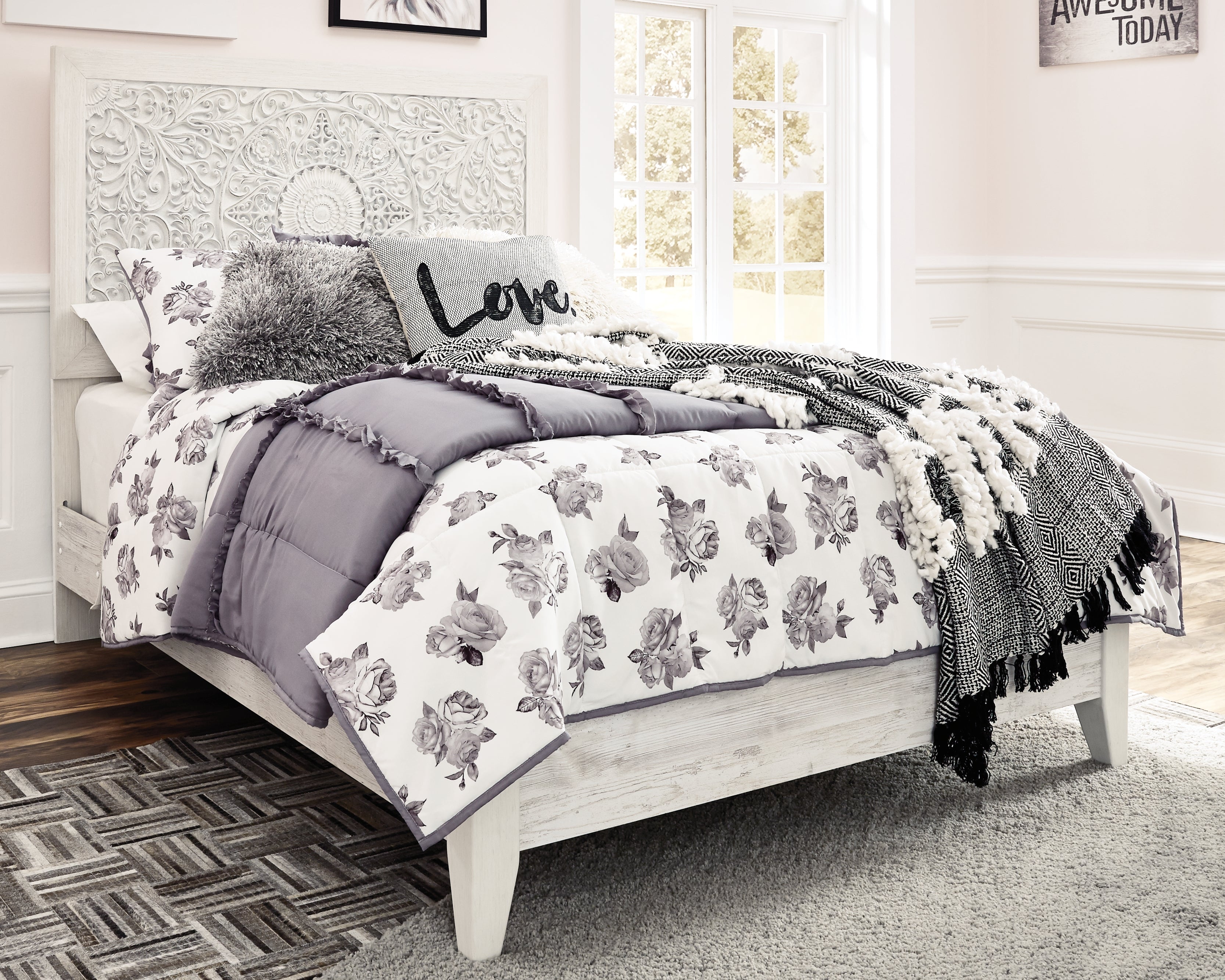 Luxury Living Gallery - Ashley Furniture - Paxberry Bedroom - Six Drawer Dresser / Whitewash - B181-31