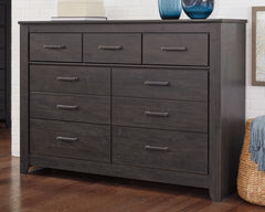 Luxury Living Gallery - Ashley Furniture - Brinxton Bedroom - Full Panel Bed / Charcoal - B249B5