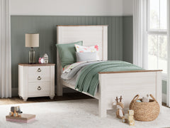 Luxury Living Gallery - Ashley Furniture - Willowton Bedroom - Five Drawer Chest / Whitewash - B267-46