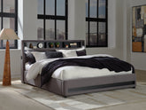 Luxury Living Gallery - Ashley Furniture - Verishaw Bedroom - King Upholstered Bed / Gray - PCB2721B21