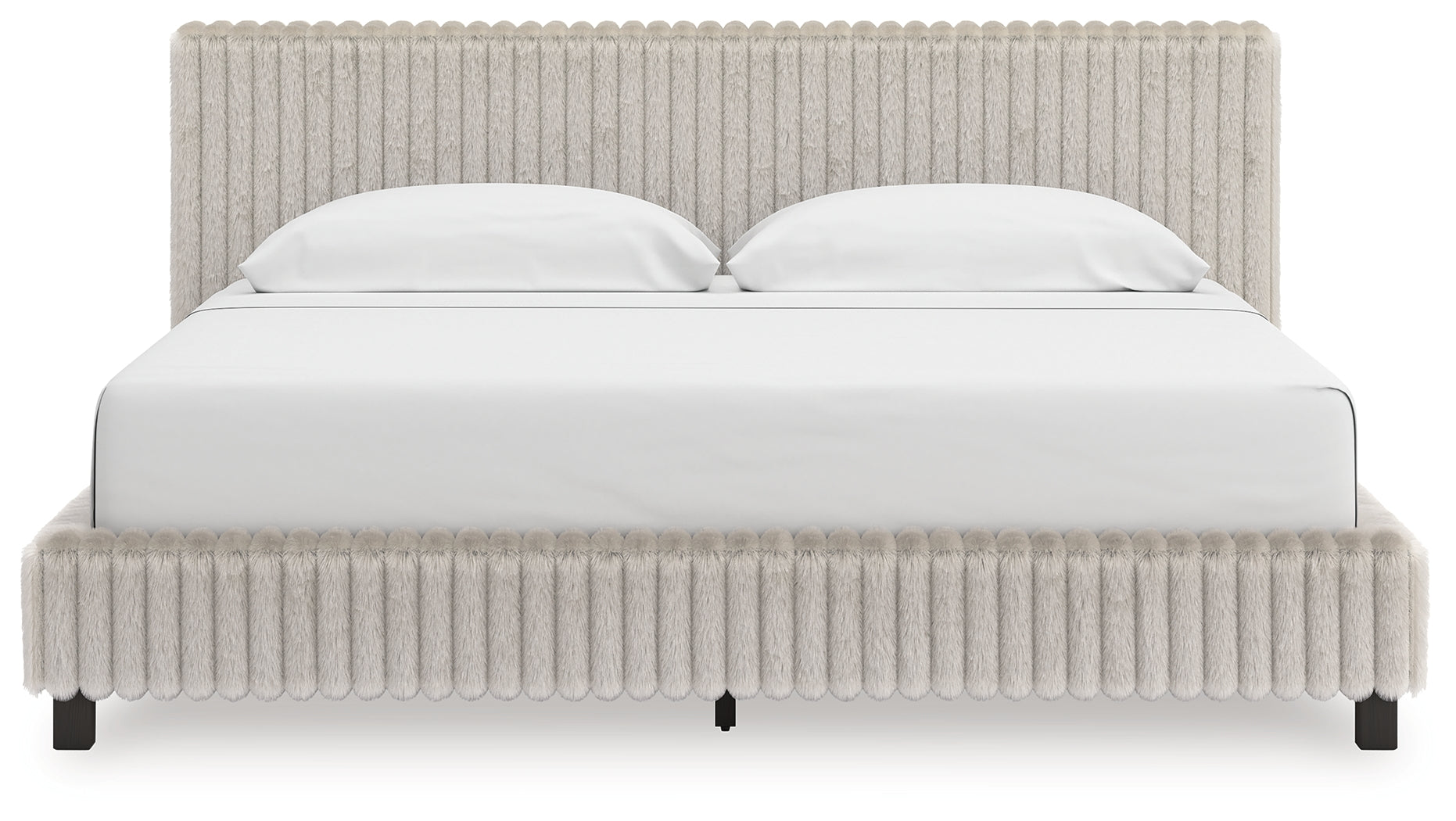 Luxury Living Gallery - Ashley Furniture - Zuraleus Bedroom - King Upholstered Bed / White - PCB3381B13