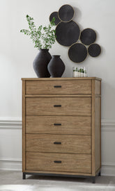 Luxury Living Gallery - Ashley Furniture - Tomtyn Bedroom - Dresser and Mirror / Light Brown - B622B1
