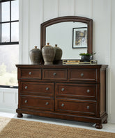 Luxury Living Gallery - Ashley Furniture - Porter Bedroom - Queen Panel Storage Bed / Rustic Brown - B697B42