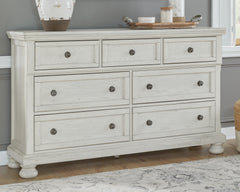 Luxury Living Gallery - Ashley Furniture - Robbinsdale Bedroom - King Panel Storage Bed / Antique White - B742B25