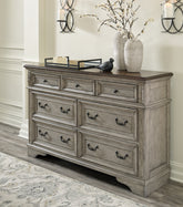 Luxury Living Gallery - Ashley Furniture - Lodenbay Bedroom - California King Panel Bed / Antique Gray - B751B5