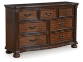 Luxury Living Gallery - Ashley Furniture - Lavinton Bedroom - King Poster Bed / Brown - B764B9