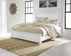 Luxury Living Gallery - Ashley Furniture - Kanwyn Bedroom - California King Panel Bed / Whitewash - B777B11