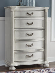 Luxury Living Gallery - Ashley Furniture - Montelaine Bedroom - Three Drawer Night Stand / Antique White - B795-93
