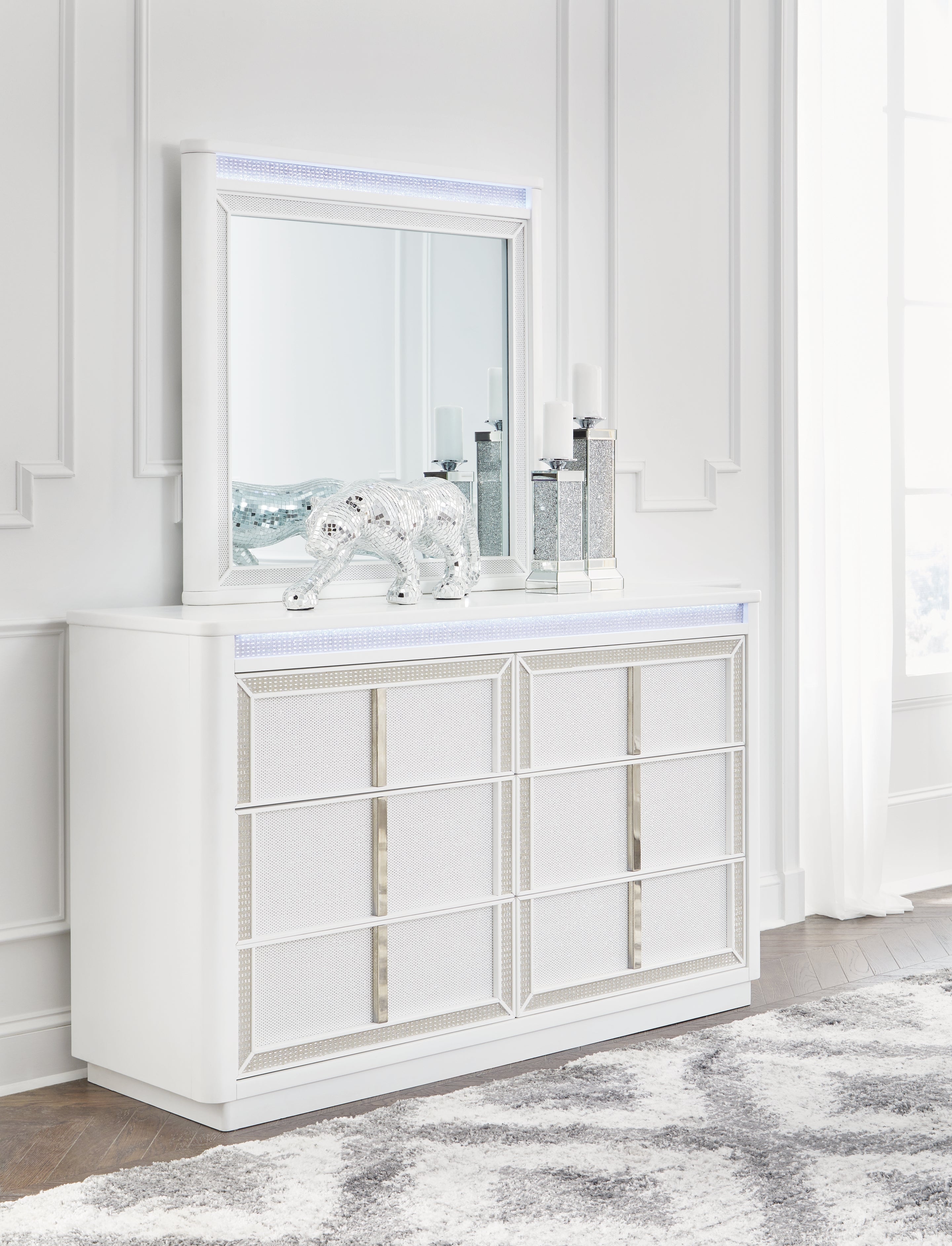 Luxury Living Gallery - Ashley Furniture - Chalanna Bedroom - Dresser / White - B822-31