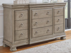 Luxury Living Gallery - Ashley Furniture - Lexorne Bedroom - Dresser and Mirror / Gray - B924B1