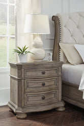 Luxury Living Gallery - Ashley Furniture - Ardenfield Bedroom - California King Upholstered Sleigh Bed / Light Brown - B944B5