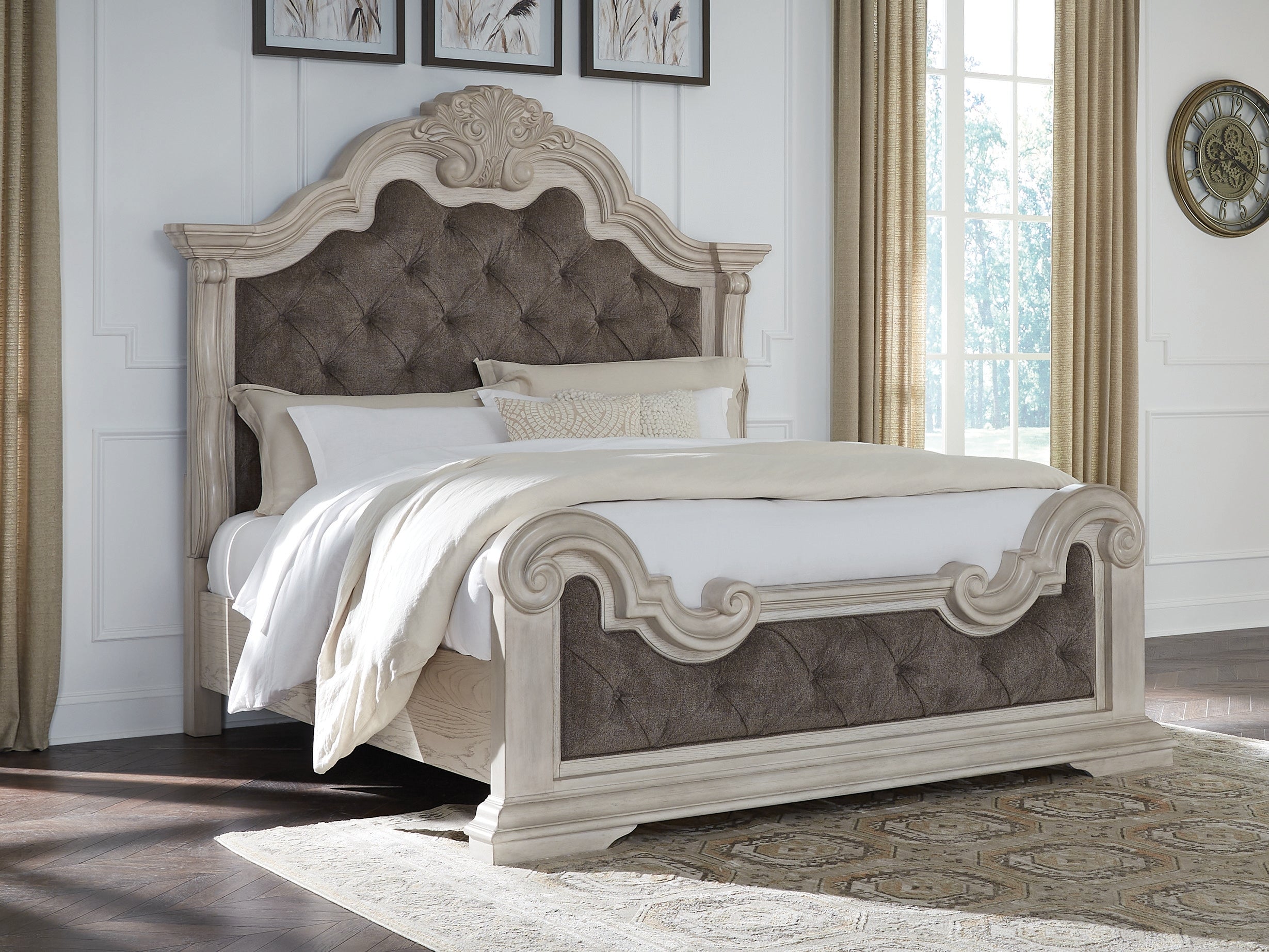 Luxury Living Gallery - Ashley Furniture - Bruchandi Bedroom - Five Drawer Chest / Antique White - PCB948-46