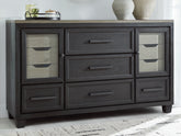 Luxury Living Gallery - Ashley Furniture - Foyland Bedroom - Two Drawer Night Stand / Black/Brown - B989-92